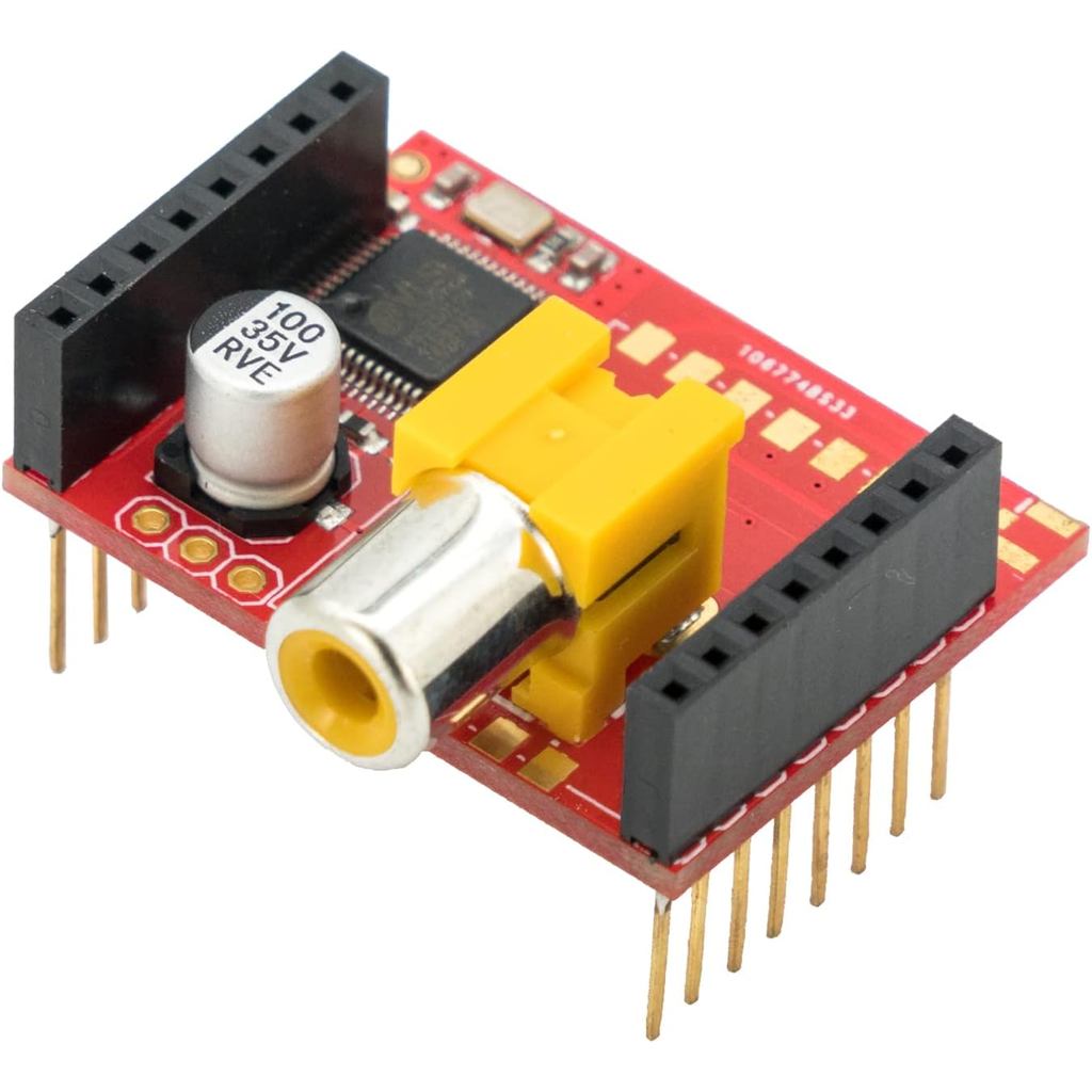 OpenMV TV Shield, SingTown, NTSC Video Transmit AV Monitor, ใช้กับ Cam H7 Plus, Cam H7, Cam H7 R2