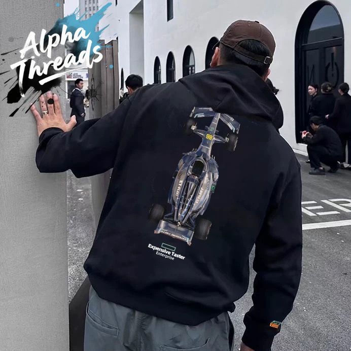 (จัดส่งตลอด 24 ชั่วโมง) Racing Series หลวม Hooded Sweatshirt Jacket Casual American Hoodie-F1 ผู้ชาย