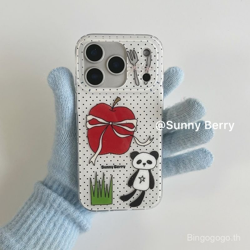 เคสโทรศัพท์เหมาะสําหรับiPhone 7 8 X XS XR XSMAX 11 12 13 14 15 16 17 Pro max Plus Air Polka Dotสีแดง