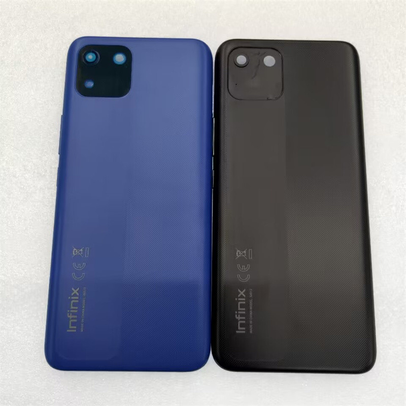 ใหม่สําหรับ Infinix Smart 6 HD X6512 ฝาหลังแบตเตอรี่ด้านหลังแผงด้านหลังฝาครอบประตู