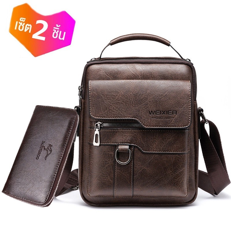 กระเป๋าสะพายไหล่หนังแท้ความจุขนาดใหญ่สไตล์ยุโรปและอเมริกาสำหรับผู้ชาย P207②