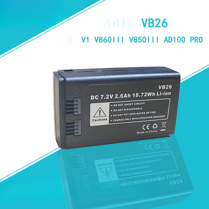 Godox VB26A Battery V860 Third Generation V850III Lithium Battery V860III DSLR Camera Ceiling Light 