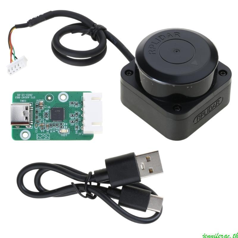 Jenniferac RPLIDAR C1 อุปกรณ์ตรวจจับโมดูลเซนเซอร์สําหรับการทําท้องถิ่นที่แม่นยําและการทําแผนที่