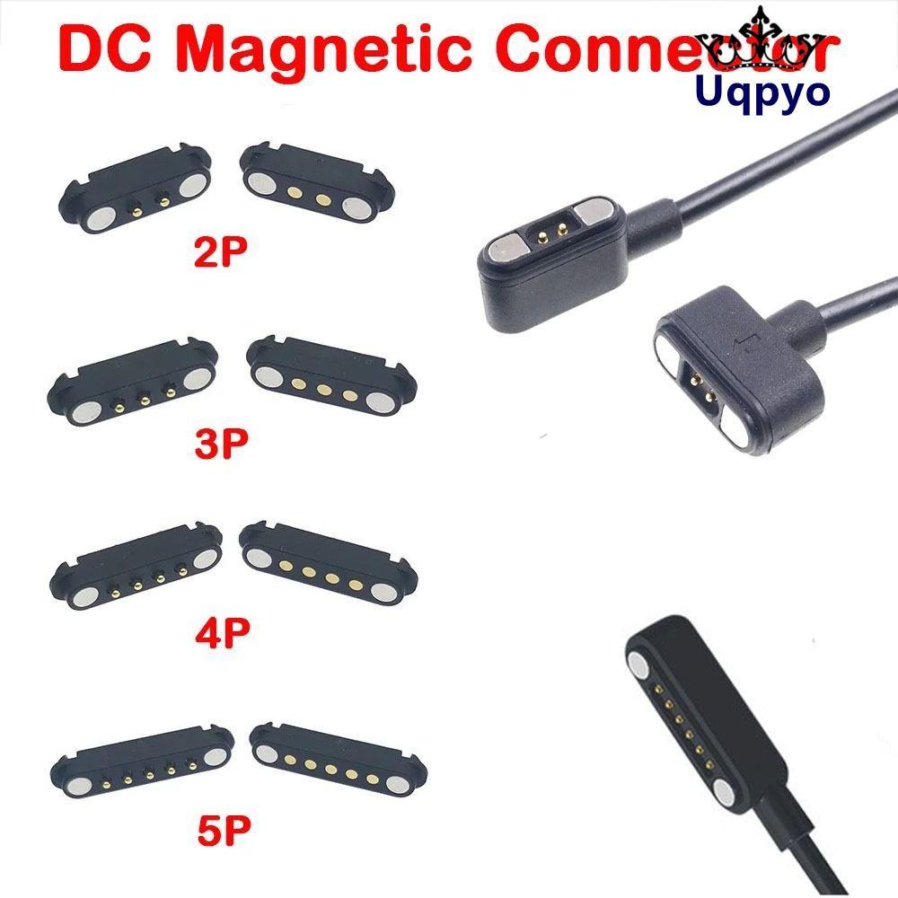UQPYO DC Magnetic Pogo Pin Connector, 2A High Current Pogopin Magnetic Connector, 2Pin 3Pin 4Pin 5Pi