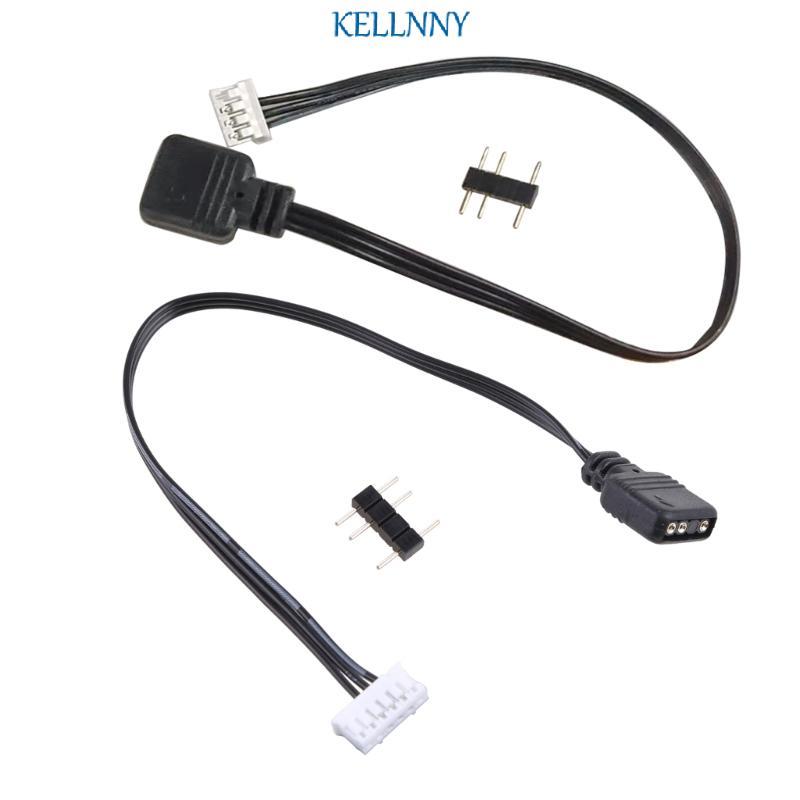 Kellnny 5V 3-pin ถึง 6pin 4pin สายแปลง ARGB 3Pin ถึง 4P 6P สําหรับ Coolmoon Controller