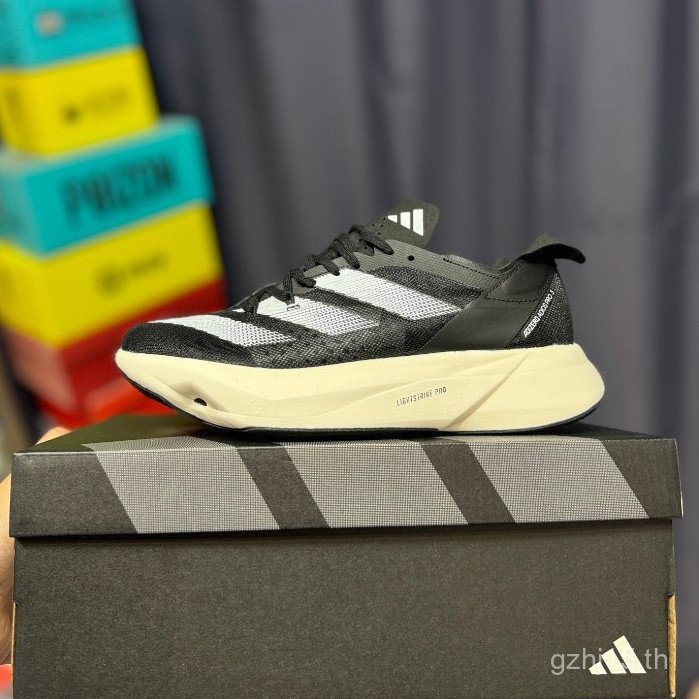 สินค้าขายดี A & d Adizero Adios Pro 3 รองเท้าวิ่งมาราธอนต่ําน้ําหนักเบาสบาย Unisex สีดํา/ขาว KM9K