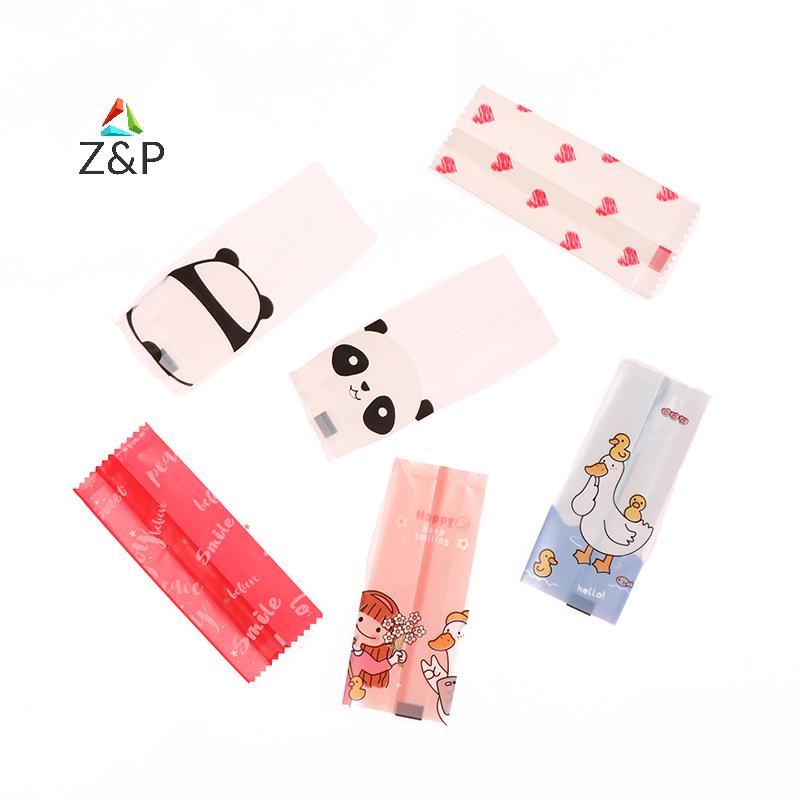 Z&P 200 ชิ้น Nougat น้ําตาลถุงพลาสติกถั่วลิสง Candy Wrappers Handmade ห่อขนมเบเกอรี่ตกแต่งถุงบรรจุภั
