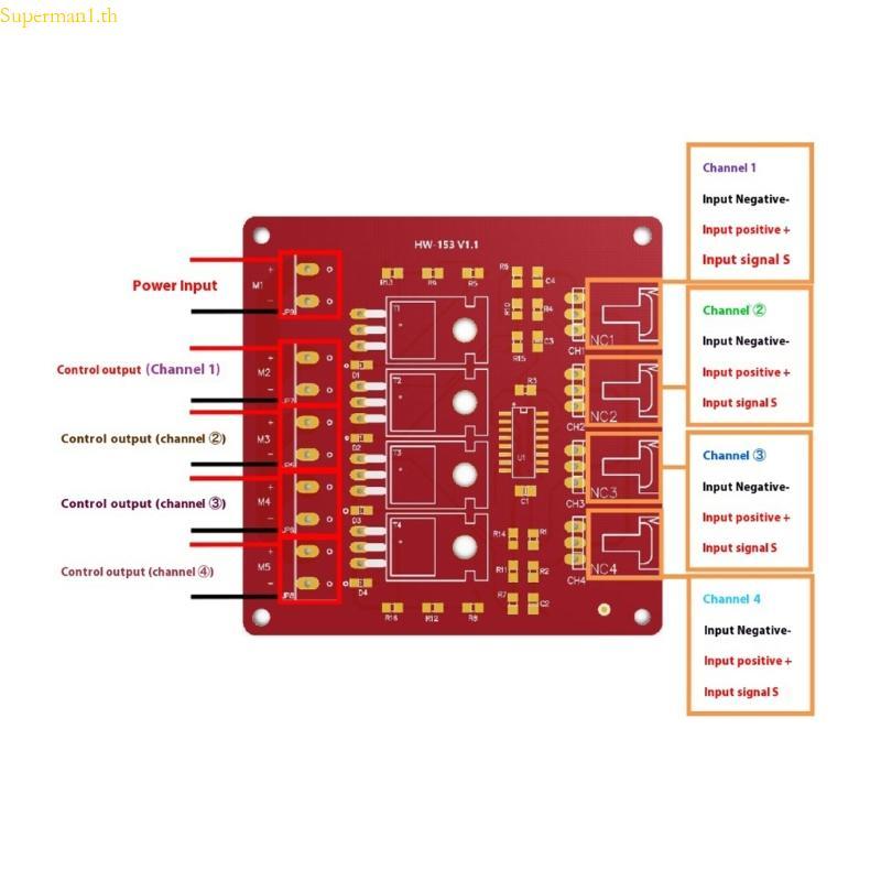 Best Four Channel 4 Route MOSFET Button IRF540 MOSFET Switching Module Motor Dimmer