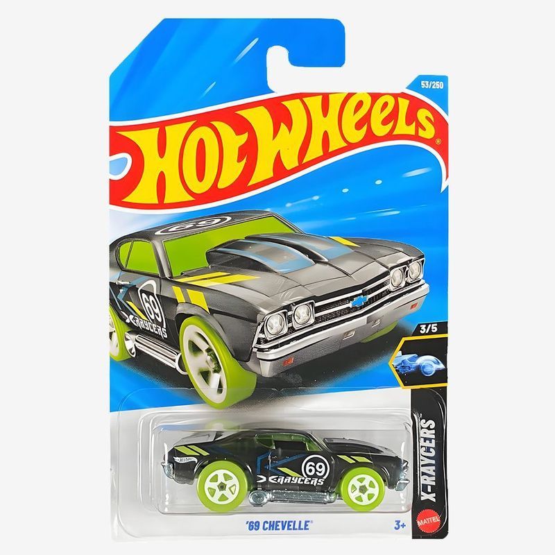 Hot Wheels Hot Traffic Series Alloy Car Toy Model Transparent Corvette No. 53 C4982