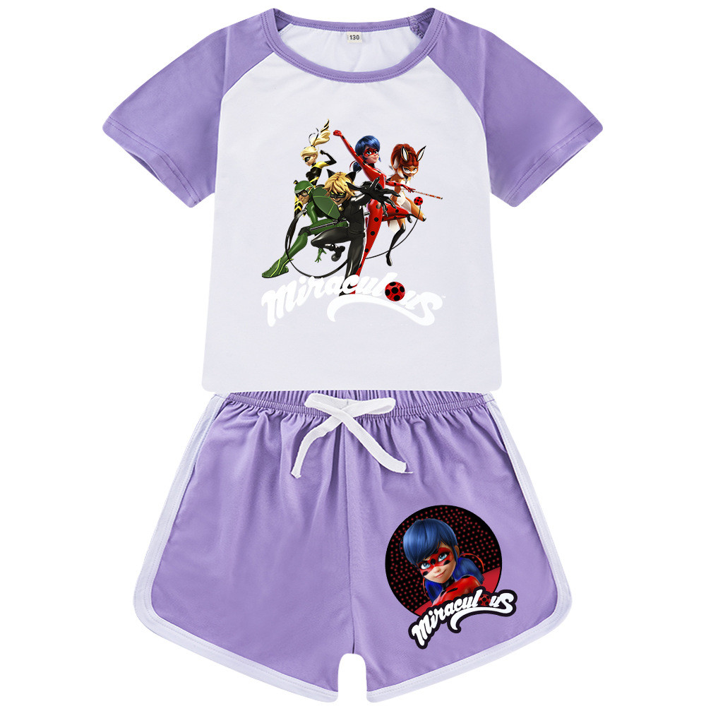 COD 2026 การพิมพ์การ์ตูนขายดี เด็กฤดูร้อน ชุดกีฬาสั้น QQ212COD P6NJ