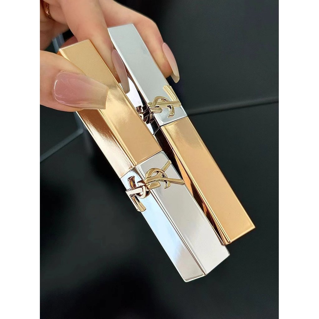 [มาใหม่หนัก] ฝรั่งเศส YSL Saint Laurent ทานาบาตะ Limited Edition Gold Silver Bar Small Gold Bar ลิปส