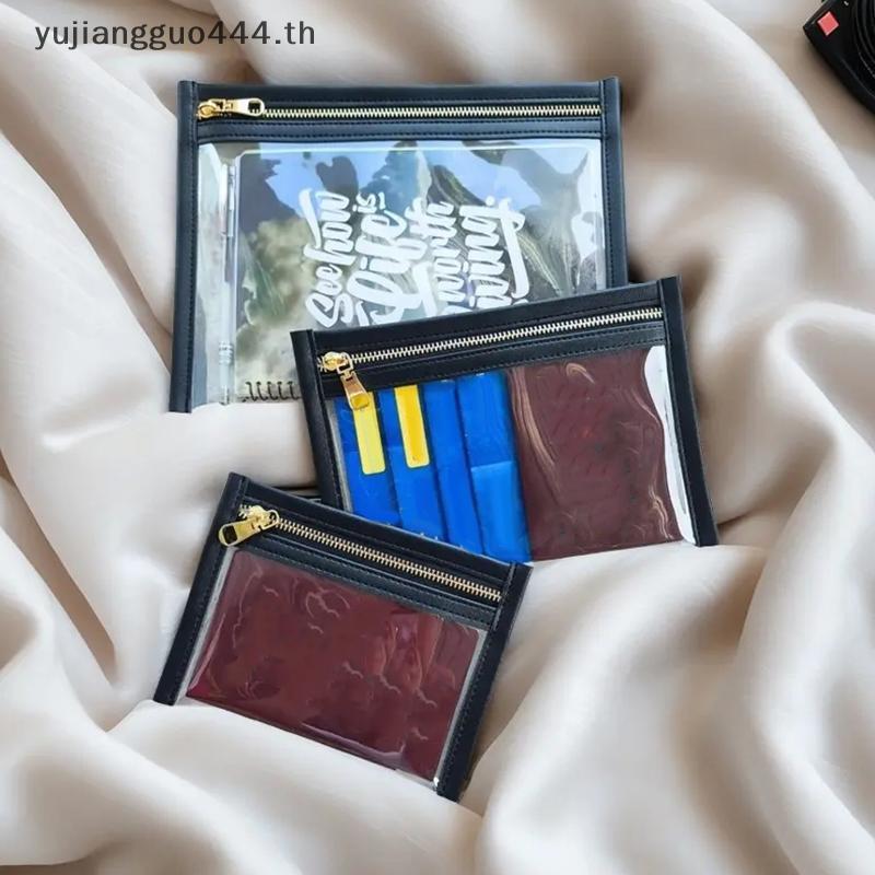 # yuyu # กระเป๋าจัดระเบียบ PVC ซิปสําหรับคีย์เหรียญหนังสือเดินทางลิปสติกการ์ดหูฟังpact Travel Storag