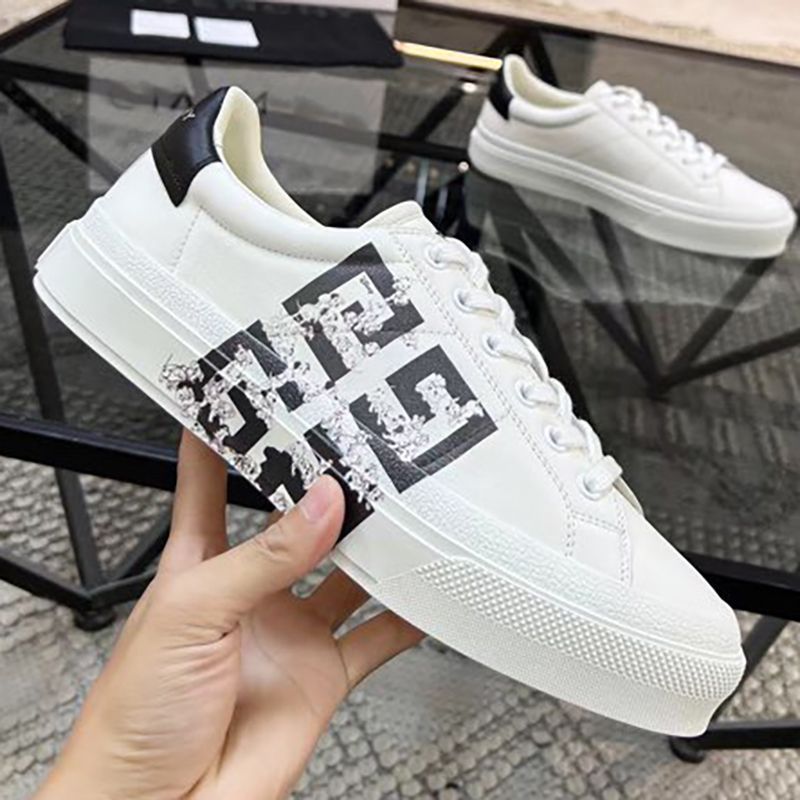 WQ7R Give Summer Style Printed White Sneakers Internet Celebrity Hot Item2023New European Men's Shoe