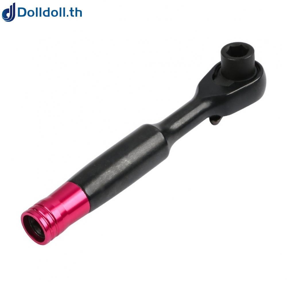 [Dolldoll]Compact 72 Teeth Mini Ratchet Wrench 14 Inch With Reversible 1/4 Inch Hex Holder