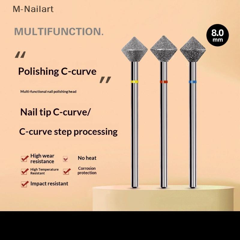 M-Nailart Diamond Nail Drill Grinding Bit Files Rhombus Shape Nail Polish Removal