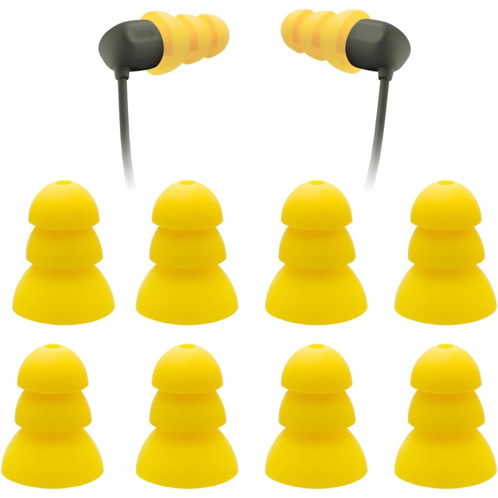 Klowcok Triple Flange Eartips สําหรับ Elgin Discord Gen 3/Discord Gen 2/Rumble/Rumble Wired, Silicon