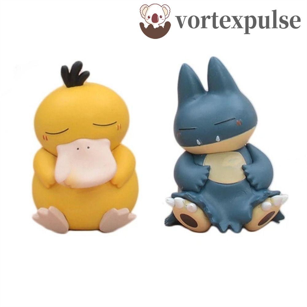 VORTEXPULSE Psyduck รูปคริสต์มาสตุ๊กตาของเล่นอะนิเมะตัวเลข Sleep Starry PVC รวบรวม Psyduck Snorlax ข