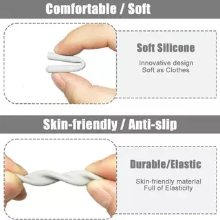 EDTH 2 คู่แว่นตา Anti-SLIP Cover ที่เกี่ยวหูซิลิโคน Anti-SLIP สําหรับแว่นตากันแดดแว่นตาขาวัดเคล็ดลับ Bla สีขาวสีน้ําตาล