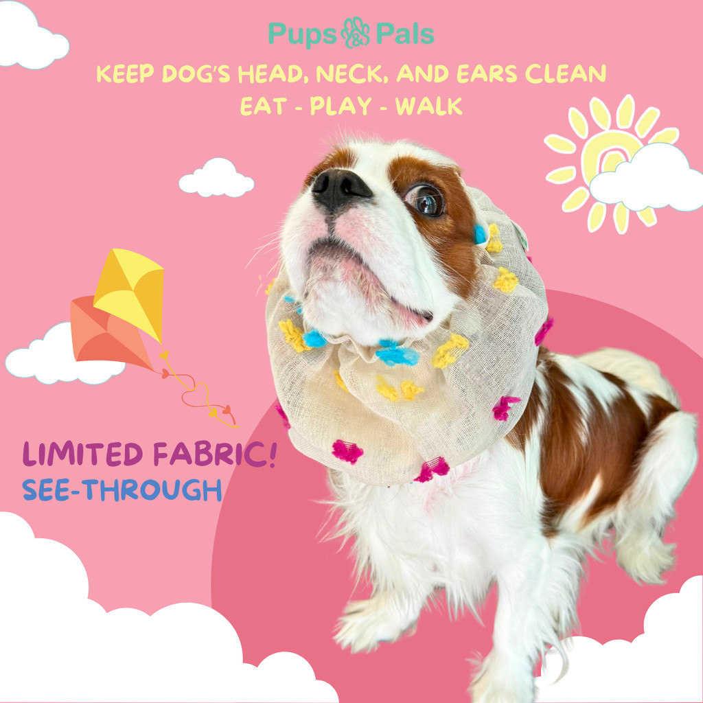 Super Sales❤️อ่านรายละเอียดก่อนนะคะ❤️ Pups&Pals Pet Snood คลุมกันเลอะสำหรับสุนัขและแมว