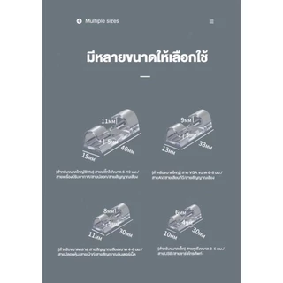 LoomLab ตัวเก็บสายไฟ ตัวยึดสายไฟ จัดระเบียบสายไฟ กิ๊บติดสายไฟ 1แพค20ชิ้น สีขาวใส มีหลายขนาดให้เลือก