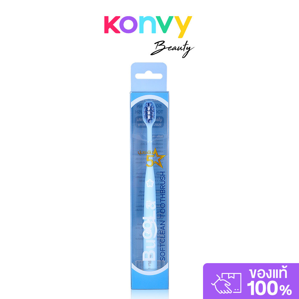 BuooLa Softclean Toothbrush 1pc #Blue บูโอล่า แปรงสีฟันสีฟ้า รุ่นขนนุ่มพิเศษ.