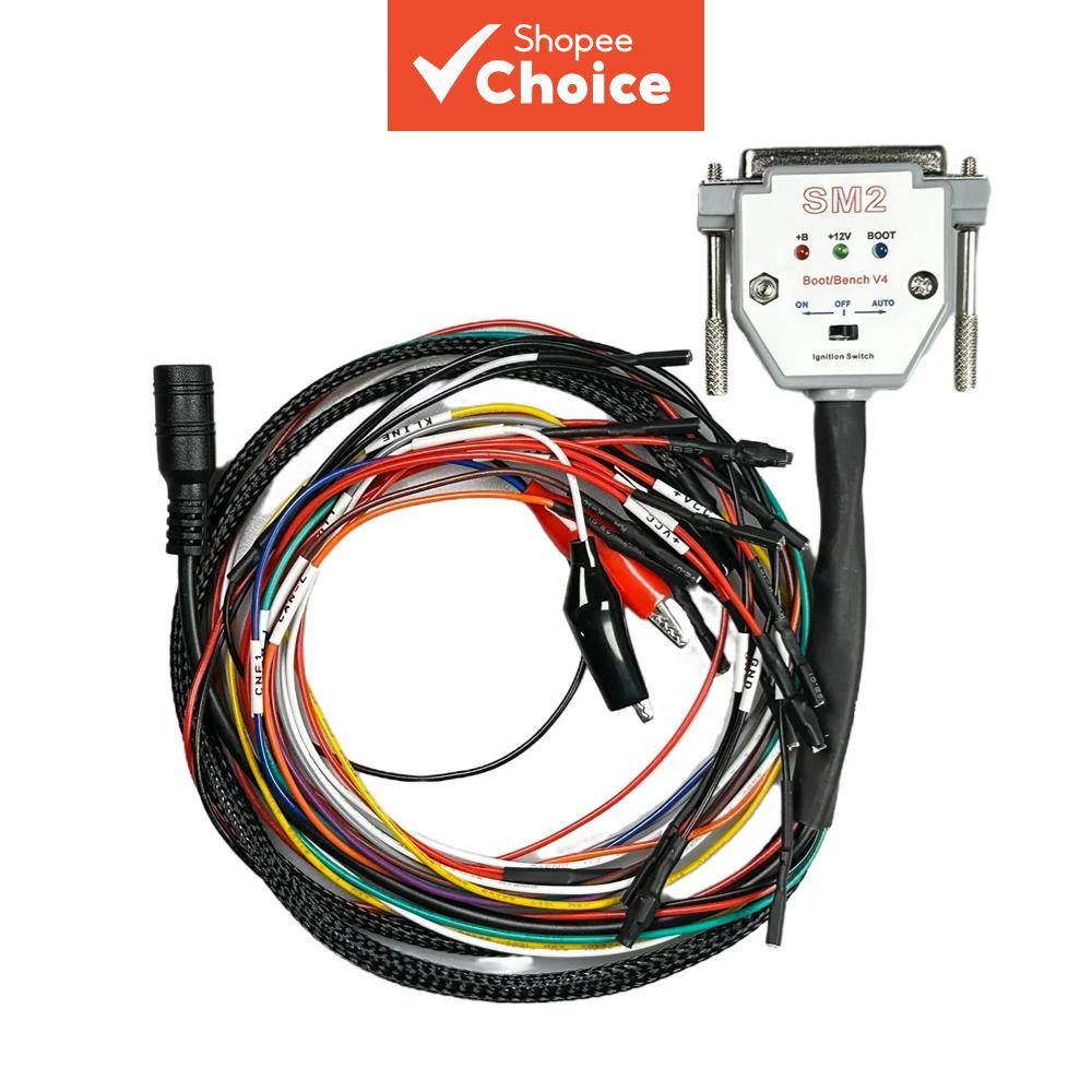 ไฟ LED 3 ดวง สายบูทเบนช์ DB25 สวิตช์ สายพินเอาท์ ECU สําหรับ SM2 PRO J2534 VCI อ่านและเขียน