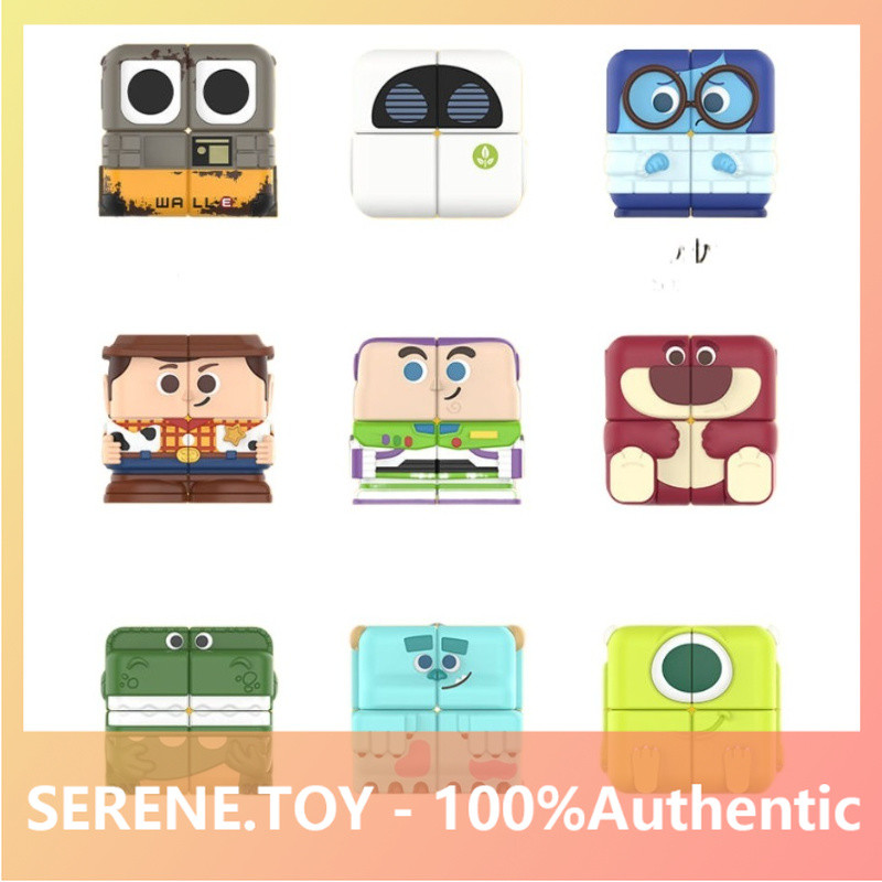 POPMART Disney Pixar POP CUBE CUBIEC Series Rubiks CUBE Mystery Box ของเล่นตกแต่งของขวัญ