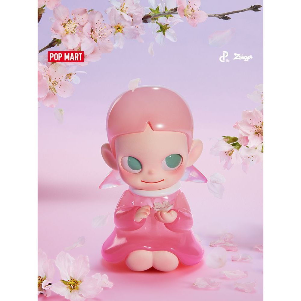 POPMART POPMART Zsiga Zsiga Cherry Blossoms ของขวัญสําหรับ Earth Figures อินเทรนด์แฟชั่นของเล่นของขว