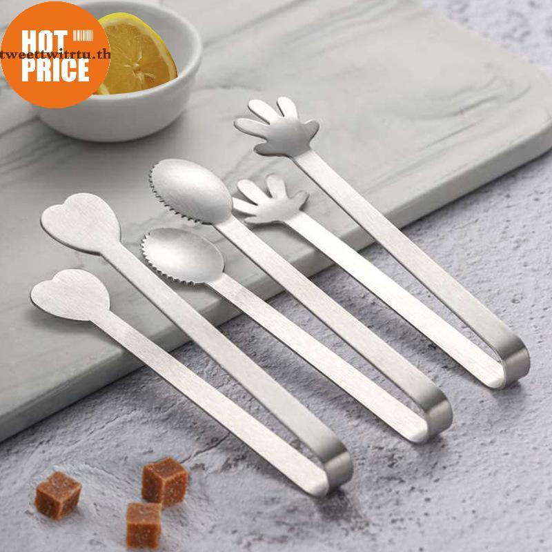 TRTU สแตนเลสมินิคลิปอาหารสําหรับก้อนน้ําตาล Ice Cube s น่ารักเบเกอรี่ Pastry เค้กตกแต่ง Candy ขนมคลิป TH