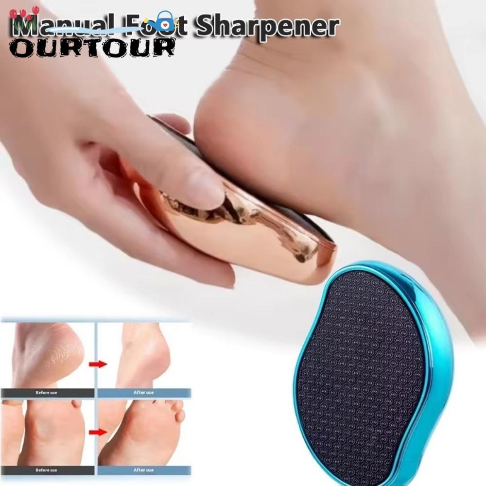 URTOUR แฟ้มขูดส้นเท้า Nanoglass Dead Skin Remover รูปไข่แคลลัส Remover เครื่องขัดเท้า ดูแลเท้า