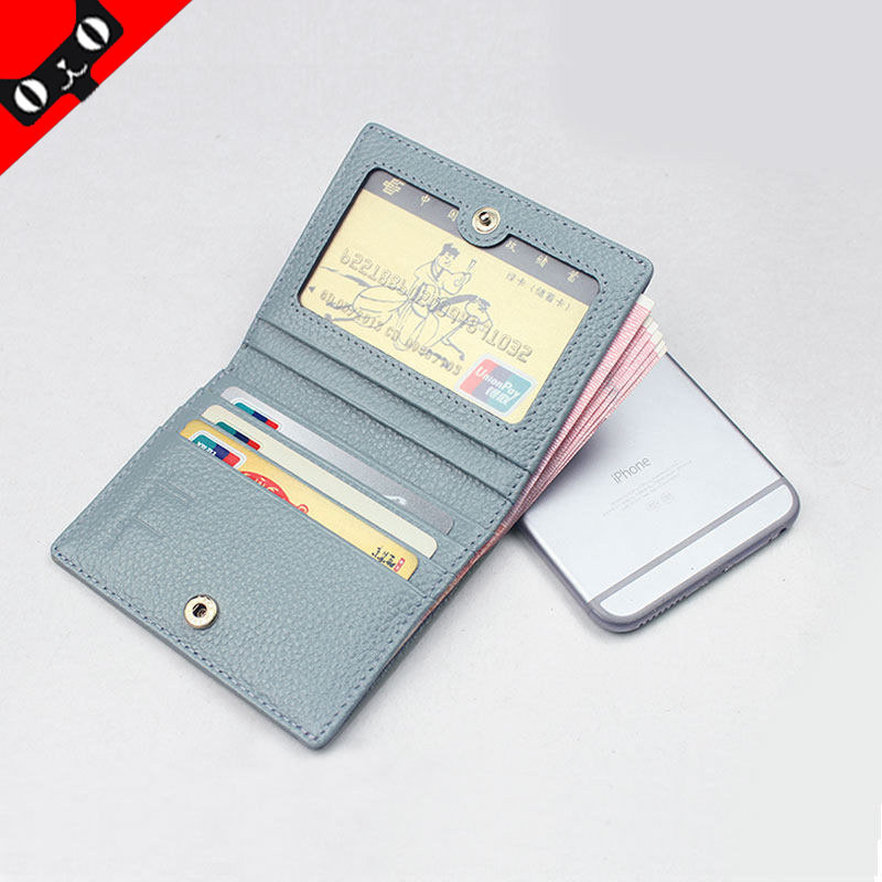 Zordni Mini Wallet Women Ultra-Thin Wallet Women Wallet Women Short Leather Coin Purse Vertical Buck