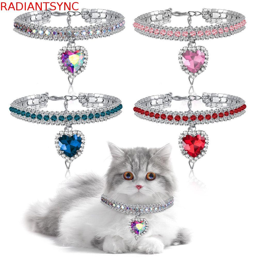 RADIANTSYNC ปลอกคอแมวลูกสุนัขปรับไม่มีการเปลี่ยนสีอุปกรณ์เสริมสําหรับสัตว์เลี้ยงสําหรับ French Bulldog แฟชั่นโซ่สัตว์เลี้ยง