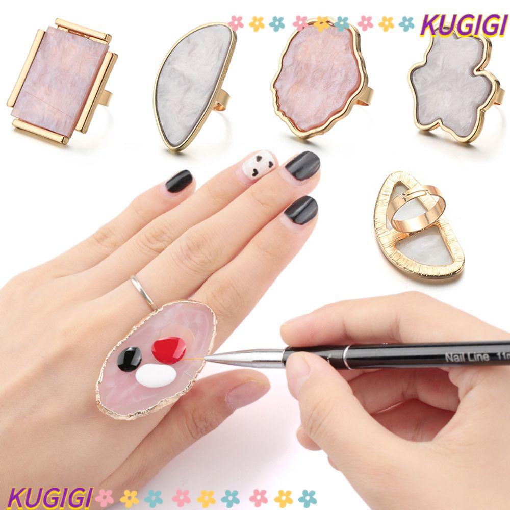 KUGIGI Nail Art Palette อะคริลิคเรซิ่นหิน UV Gel Polish เครื่องมือแต่งเล็บแสดงชั้นวาง Pigment Holder