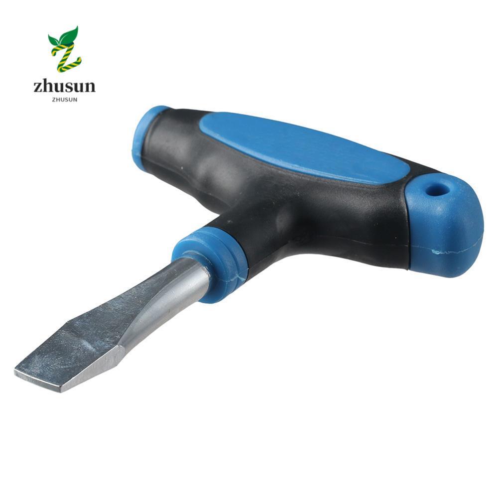 ZHUSUN ไขควงปากแบน, เหล็ก T Shape T Handle Slotted ไขควง, ความทนทานหลากสี 3.943.150.71 นิ้วเครื่องมือบํารุงรักษาที่ทันสมัยอุปกรณ์ทีวี