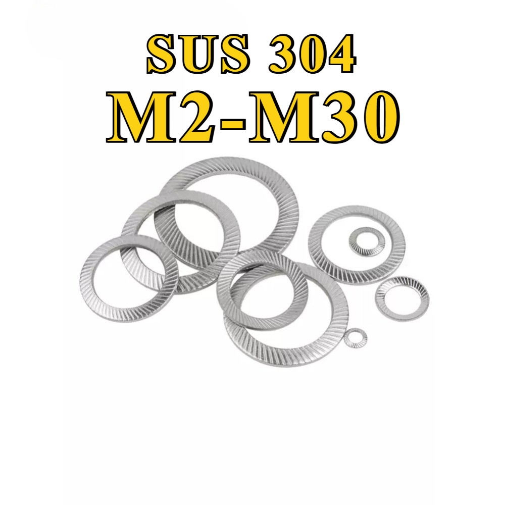 แหวนรอง แหวนรองน็อต ล็อค ฟันบนลาง กันสั่น กันคลาย สเตนเลส 304 / Serrated Lock Washer M2-M30[NBL] ราคา ถูกที่สุด ดีลบีเคเค แกลเลอรีภาพที่ 4