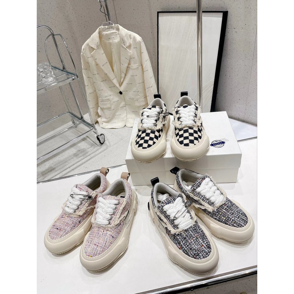 สไตล์คู่ขายร้อน Xvessel smilence 2023 ใหม่รองเท้าลําลองรองเท้ากีฬา Checkerboard; Wu Jianhao Beggar ร