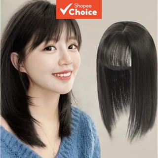 3D Bangs Hair Topper ชิ้นผมมนุษย์ธรรมชาติสําหรับผู้หญิงผมบาง…