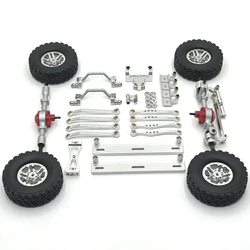 1/16 RC รถอะไหล่อัพเกรด WPL C64 C64-1 โลหะด้านหน้าและด้านหลังเพลาแชสซี Link Rod ดึง Rod Mount ด้านข้