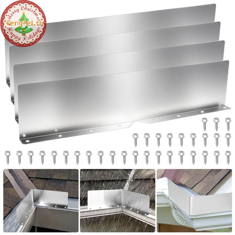 FENGFEI 4 ชิ้น Rainwater Valley Gutter Splash Guard Rain หยด Gutter Guard,Rain หยด Gutter Guard สําห