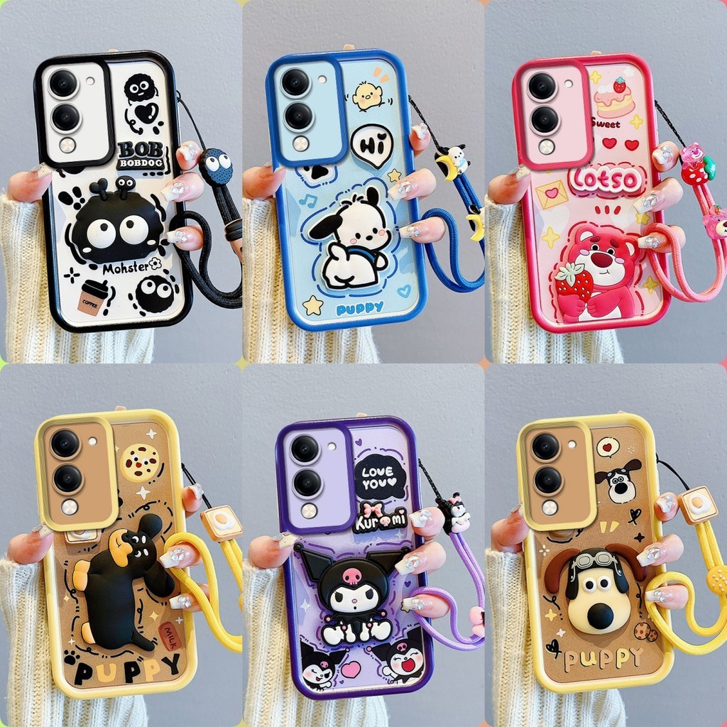 เคส VIVO Y04s เคสโทรศัพท์ตุ๊กตาสติ๊กเกอร์น่ารัก