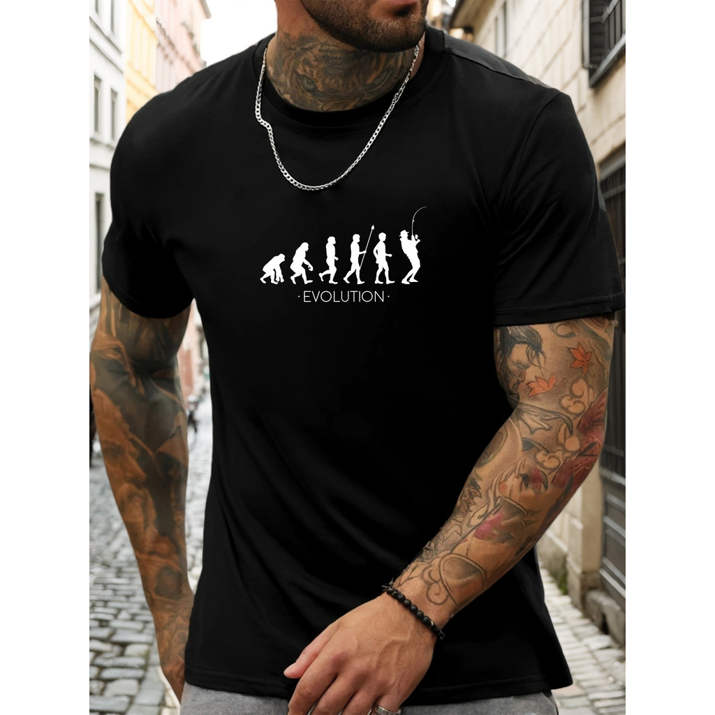 KATUN Mens Fishing & Outdoor Themed T-Shirt Collection! Flying Fish Camping Bear เสื้อยืดออกแบบ Fih 