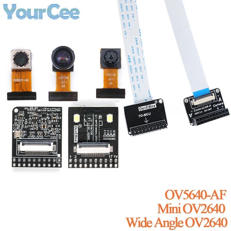 Mini OV2640 OV5640 OV5640-AF โมดูลกล้อง CMOS เซ็นเซอร์ภาพมุมกว้างกล้องอะแดปเตอร์ขยายบอร์ด