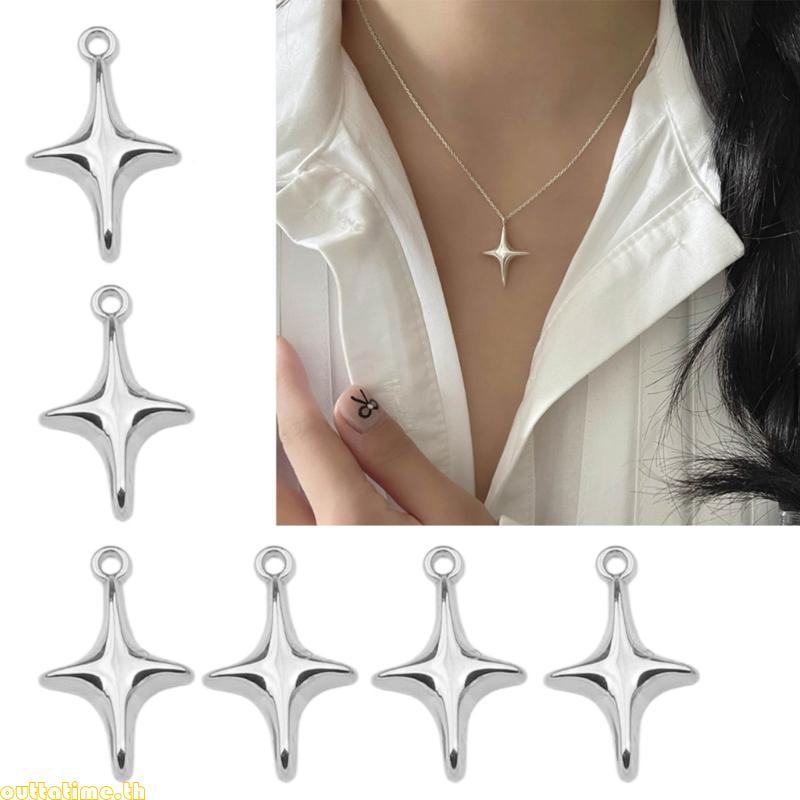 เวลา 10 ชิ้น Awn Star สร้อยคอ Hole สร้อยคอลูกปัด DIY Star Charm สําหรับเครื่องประดับทํา Eye จับ Awn 