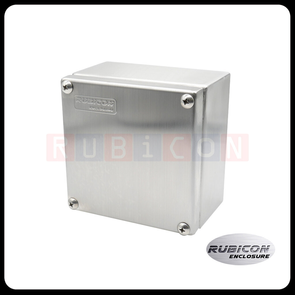 Junction Box Stainless RJ-06 Size: W300 x H 300x D150 mm. กล่องสแตนเลสกันน้ำ พร้อมแผ่นรองยึดอุปกรณ์ 