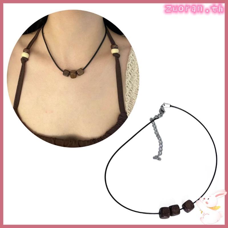 สร้อยคอลูกปัดPU Ropeสไตล์Y2Kดีตาน่ารักแบบ3D