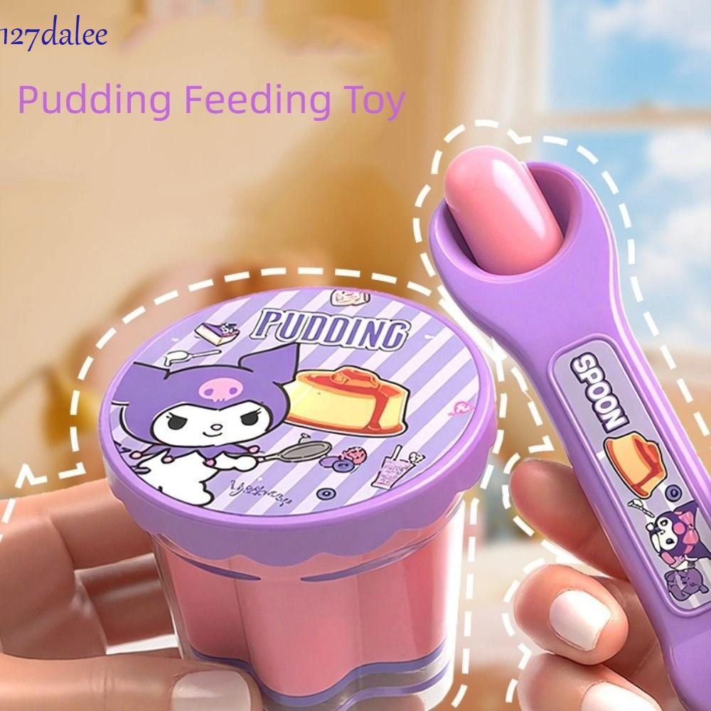 DALEE Pudding Feeding Toy, Food Feeding Early Education Melody Pudding Toy, Novelty Japanese KT Cat 