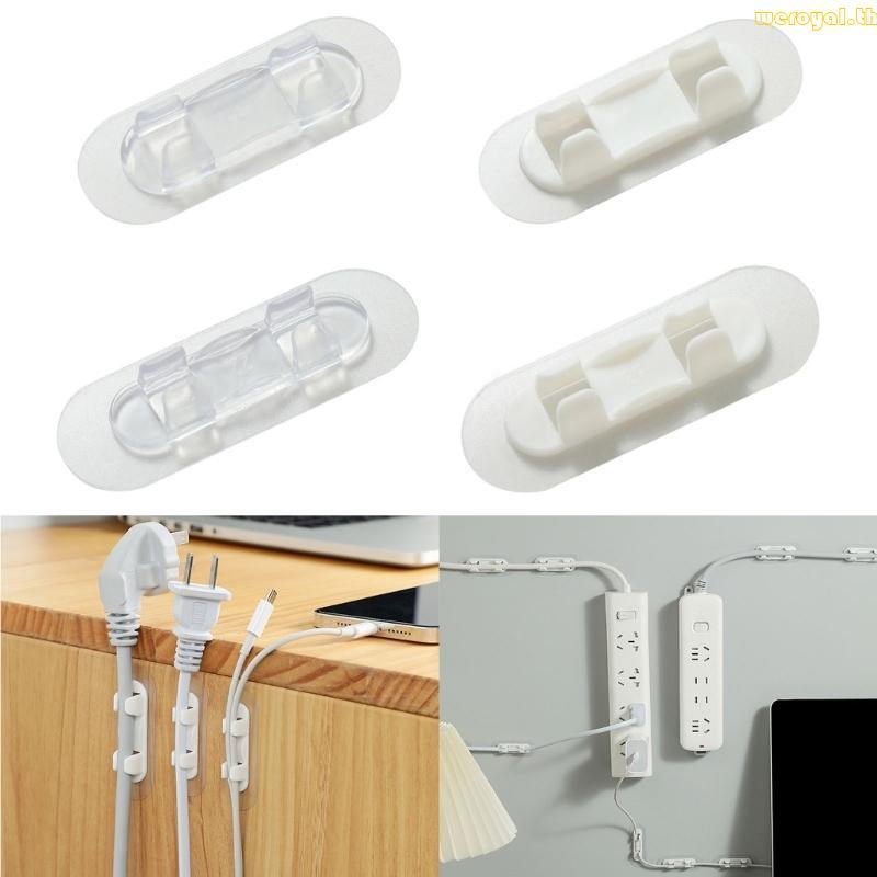 Weroyal 10 ชิ้นสายไฟ Organizer Cable Manager การจัดการสายไฟ Self กาวสําหรับหอพัก Wall Window สายชาร์