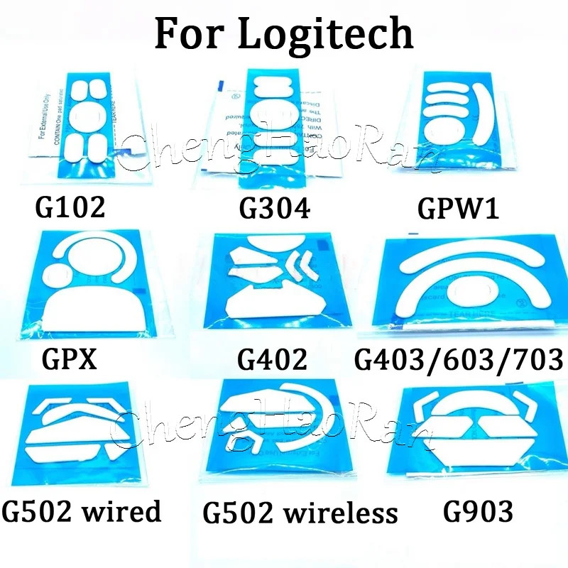 1 ชุดสีขาวเมาส์สติกเกอร์สําหรับ Logitech G302 G303 G304 G305 G402 G405 GPRO G502 G502X G903 GPW เมาส์สเก็ตแผ่นฟุต ﻿