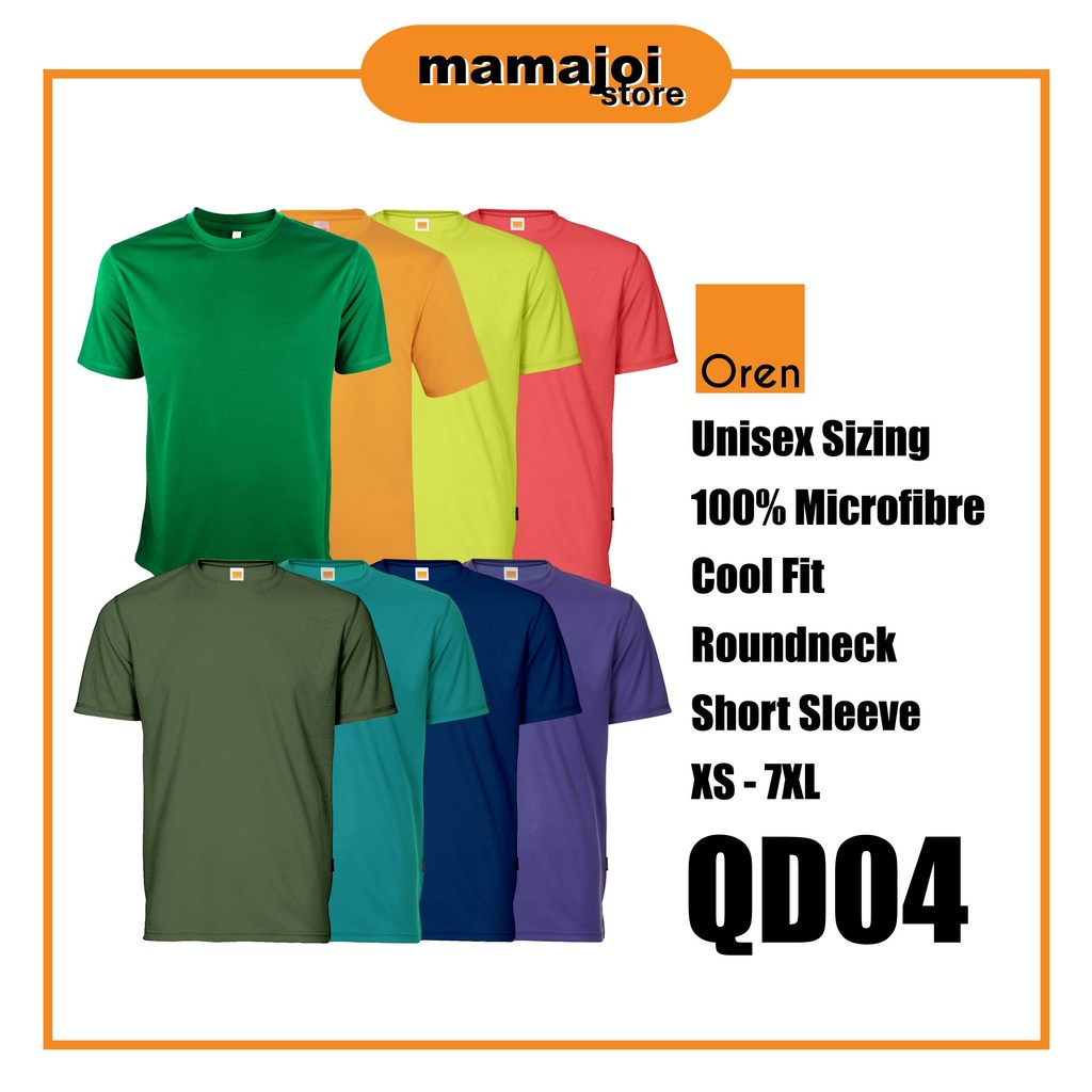 Premium ORN SPORT Baju T เสื้อ Lelaki Perempuan Unisex เสื้อไมโครไฟเบอร์ธรรมดา Plus ขนาด QD04 D