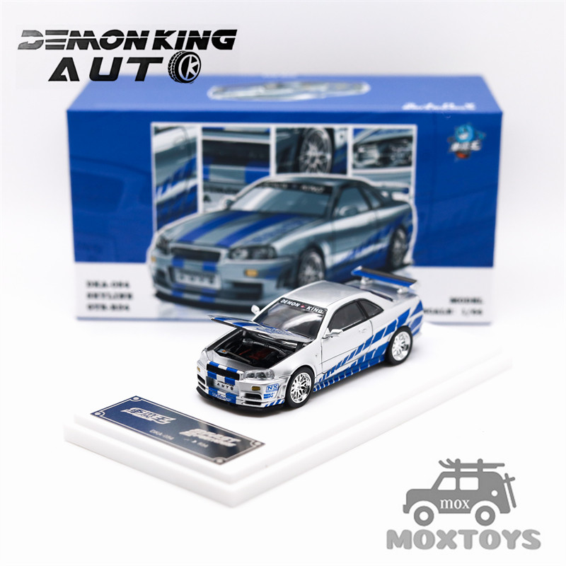 Demon King Auto 1:64 LBWK R34 Z-Tune รถโมเดลDiecast